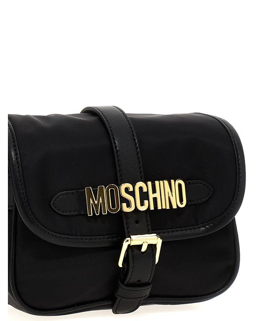 Moschino Black Logo Shoulder Strap Hand Bags