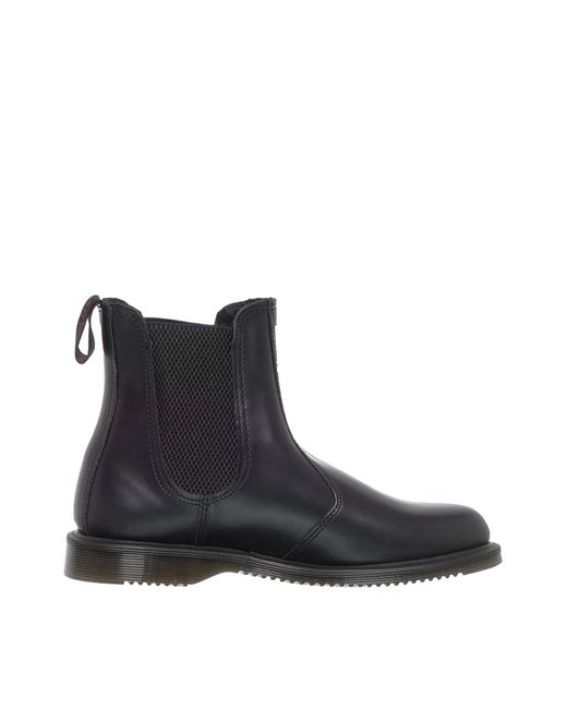 Dr. Martens Black Flora Smooth Polished Chelsea Boots