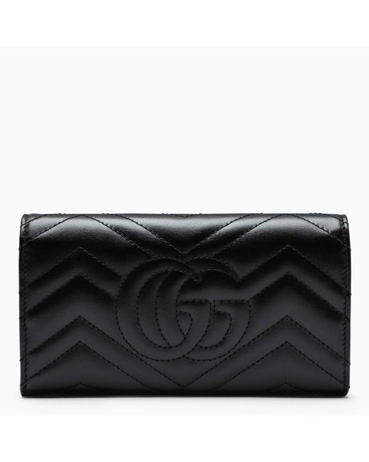 Gucci Black Marmont Gg Continental Wallet