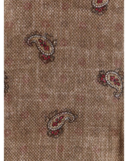 Brunello Cucinelli Brown Linen And Silk Pochette for men