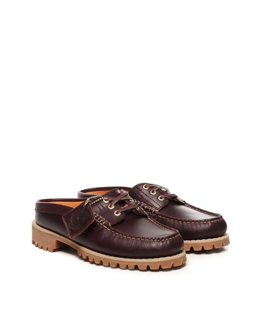 ★TIMBERLAND★ LEATHER VIBRAM MULE Timberland Vibram Mule Shoe In Burgundy – Le-fix.com