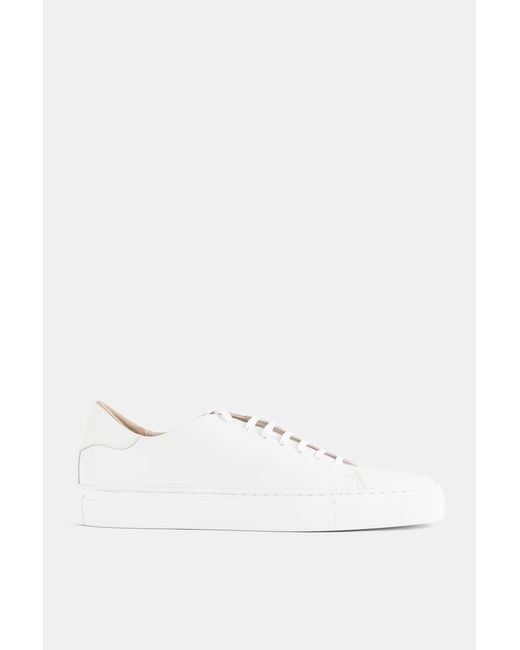Brightway White Smooth Leather Sneakers With Sole