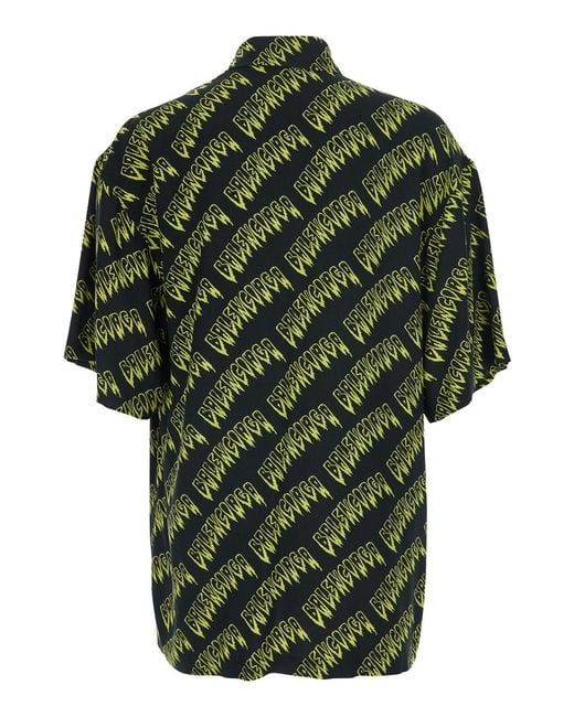 Balenciaga Green Shirt Creeper Viscose for men