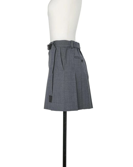 Sacai Gray Short De Tailleur Suiting Gris