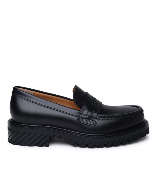 Off-White c/o Virgil Abloh Black Leather Loafers