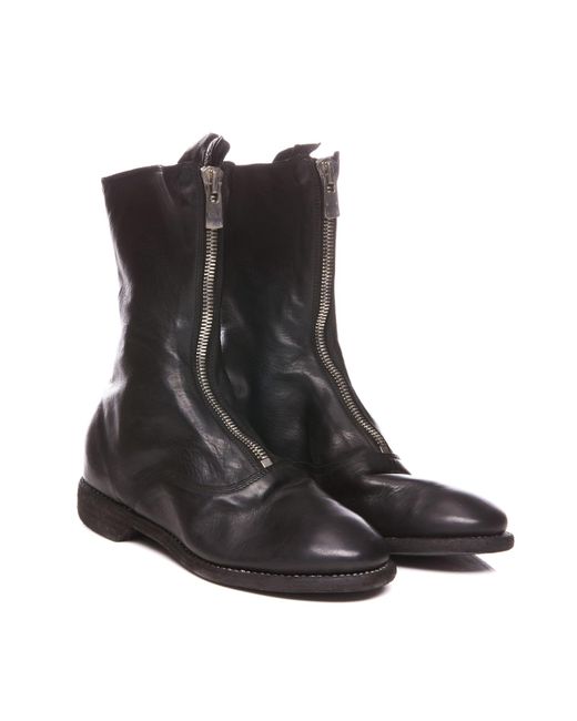 Guidi Brown Front Zip Army Boots