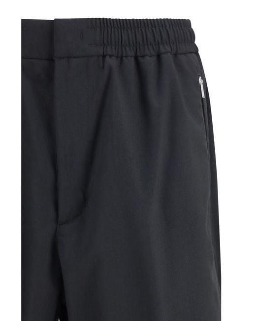 Laminar Blue Straight Pants Polyester; Wool Ovis Aries for men