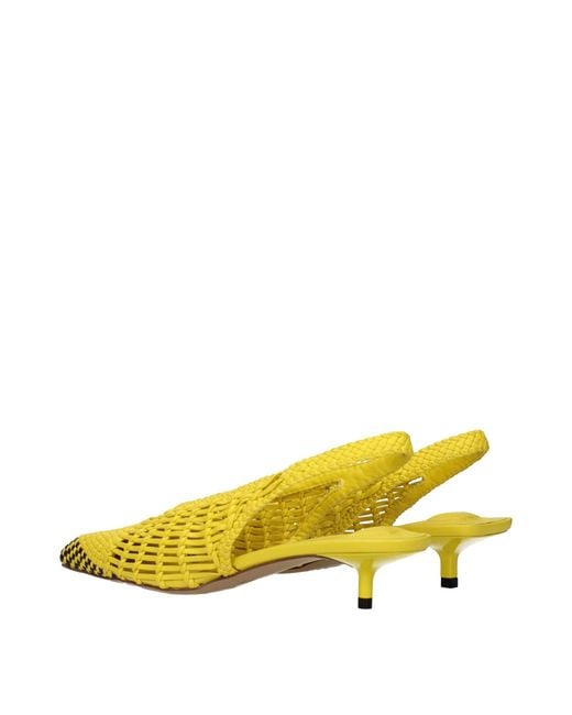 Jacquemus Yellow Leather Flat Sandals