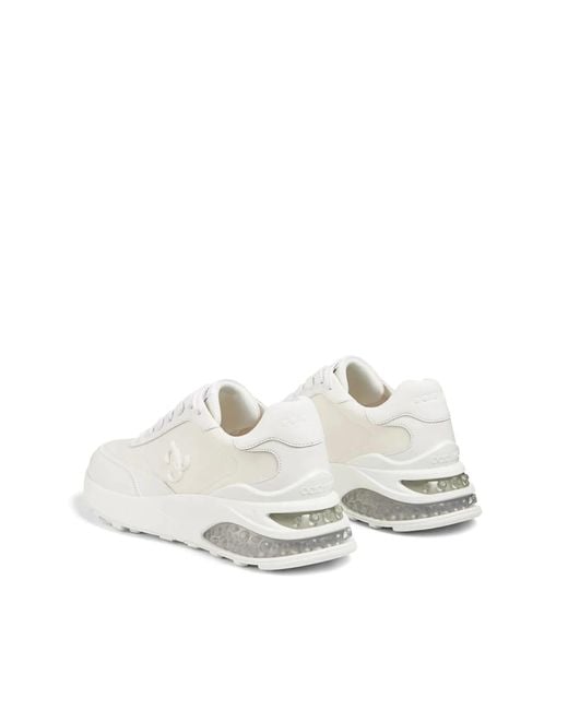 Jimmy Choo White Memphis Lace Up Sneakers for men