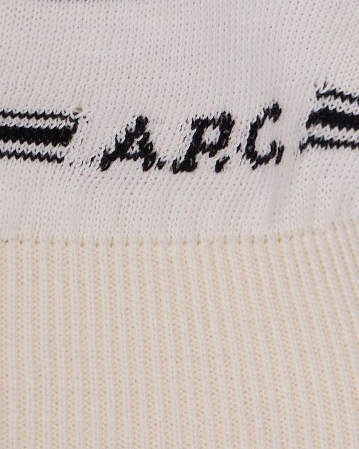 A.P.C. Gray Cardigan Ecru- Cotton Cardigans