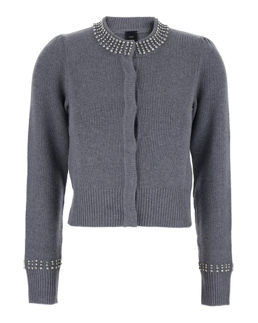 Pinko Blue Spezzino Cardigan Blend Ws