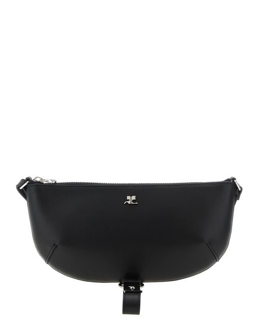 Courreges Black Calfskin Shoulder Bag