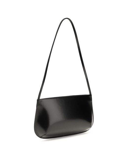 Faune Black Bra Brushed Leather Shoulder Bag Calf Bos Taurus