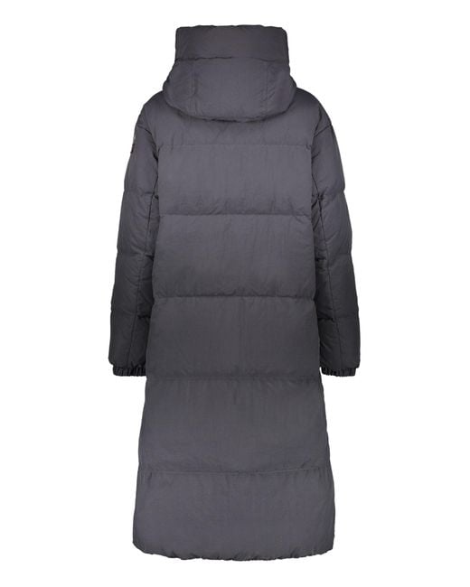 Parajumpers Sleeping Bag Long Hooded Down Jacket in Gray Lyst