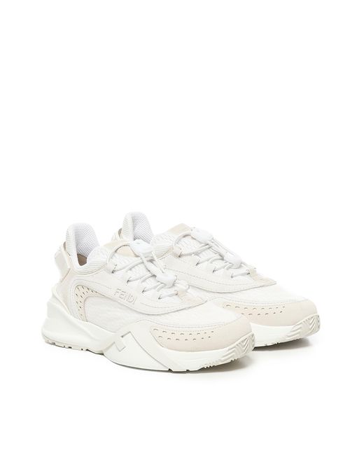Fendi White Flow Sneakers