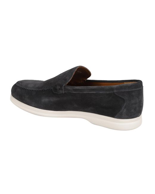 Doucal's Black Slip-On Classic Loafers for men