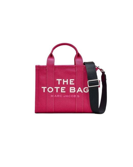Marc Jacobs Red Tote Bag Cotton Canvas Tote-Bags