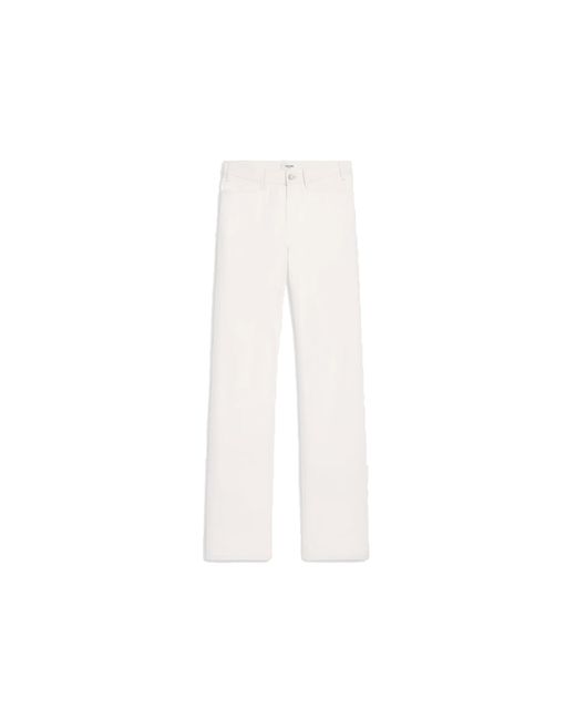 Celine Men's White Céline Cotton Denim Jeans