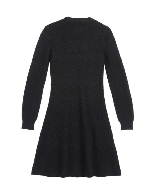 Missoni Black Geometric Jacquard Wool Dress