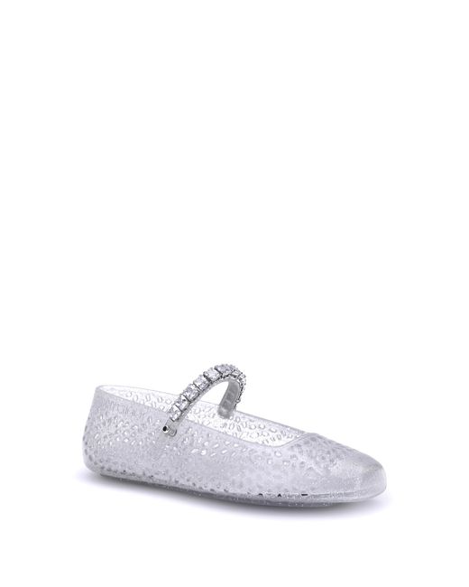 Jimmy Choo White Jelly Ballerinas Thermoplastic Polyurethane