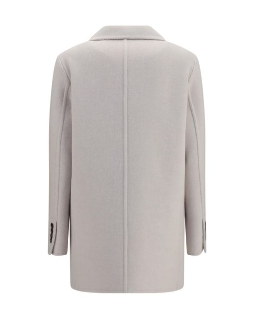 Brunello Cucinelli Gray Single-Breasted Wool And Cashmere Jacket