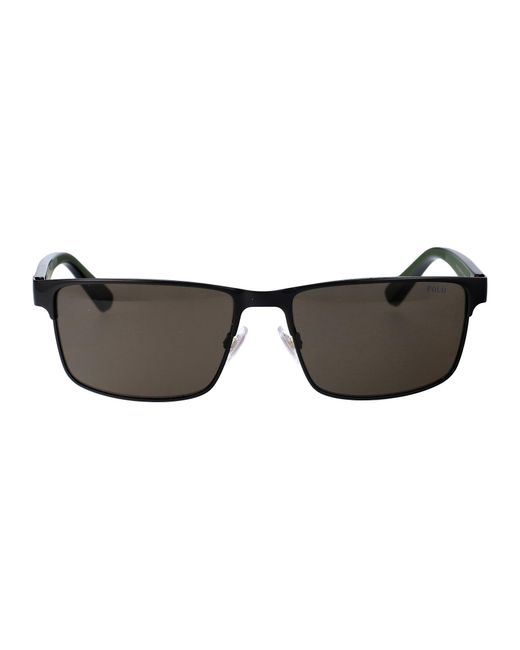 Polo Ralph Lauren Brown 0Ph3155 9258-3 Metal Sunglasses for men