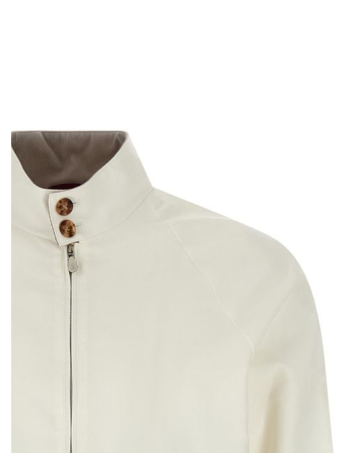 Brunello Cucinelli White Cotton Full-Length Jacket Clothing for men