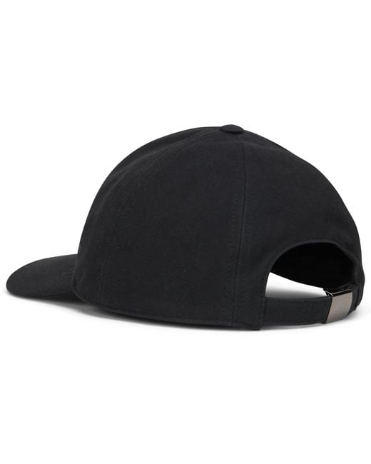 Gucci Black Cap Curved Brim Cotton Hat for men