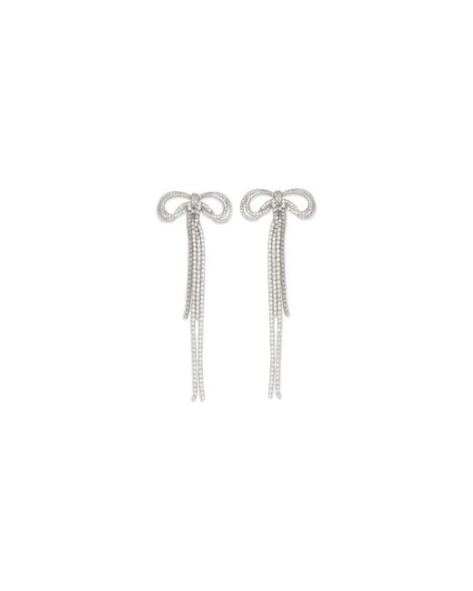 Self-Portrait White Brass Earrings