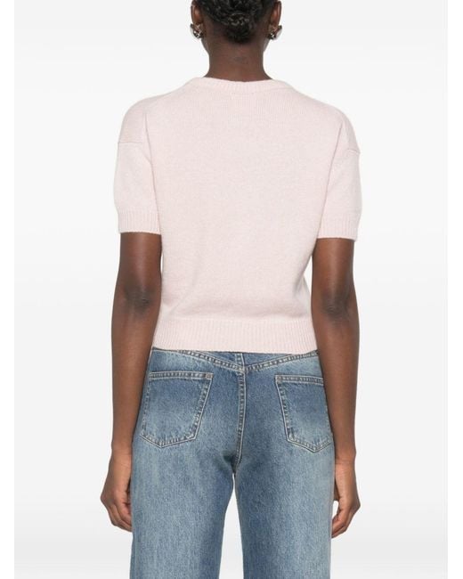 Khaite Pink Cashmere Sweater Ny Golden