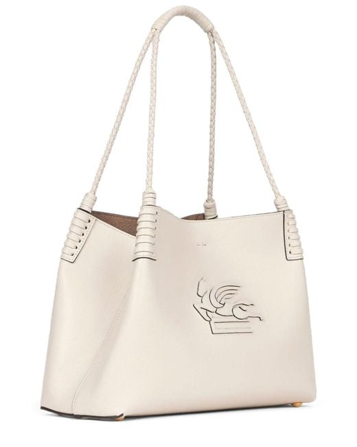 Etro Natural Shoulder Bag Libra Medium Leather