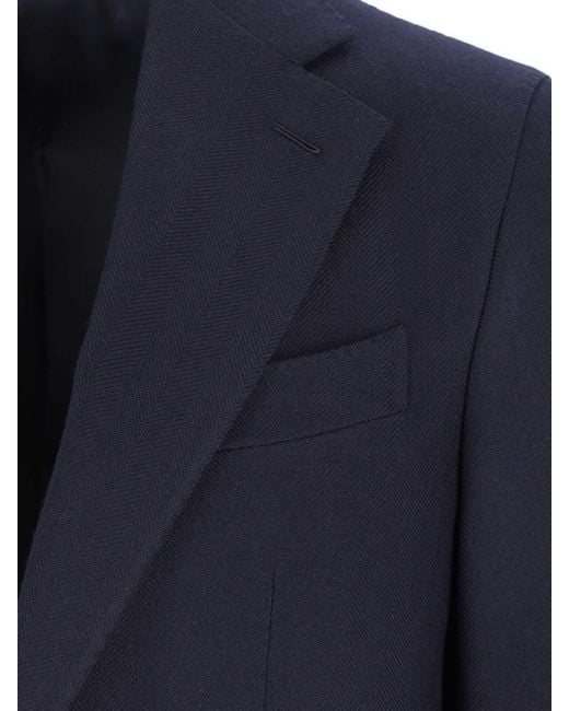 Caruso Blue Jackets Wool for men