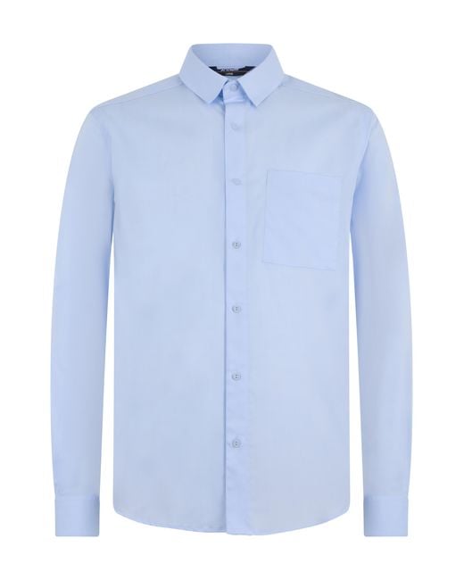 K-Way Blue Long-Sleeved Shirt Cotton for men