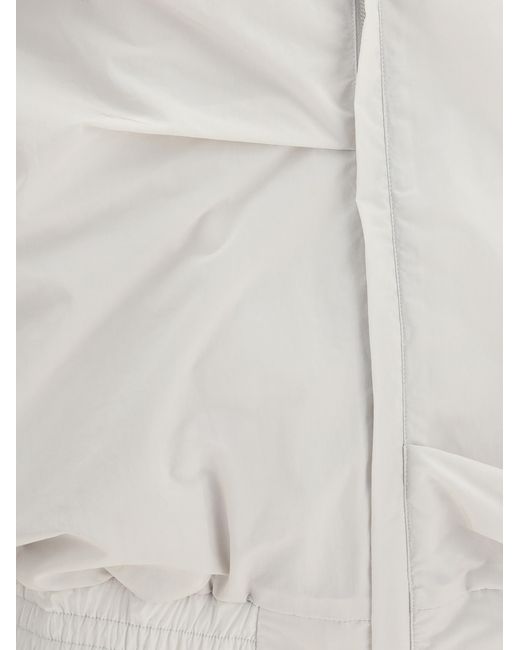 ALAINPAUL White High Collar Jacket Polyamide