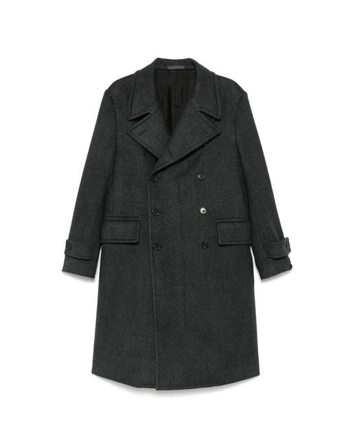 Caruso Black Coat for men
