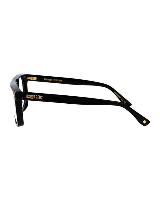 DSquared² Black D2 0182 2M2 Acetate Optical for men