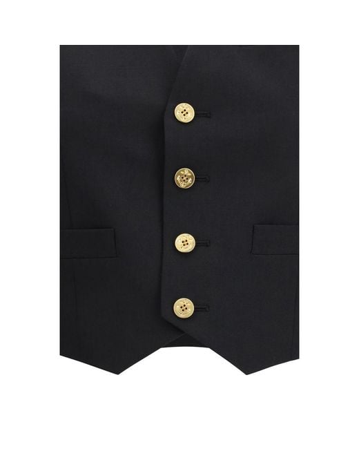 Sacai Black Polyester Waistcoat Clothing