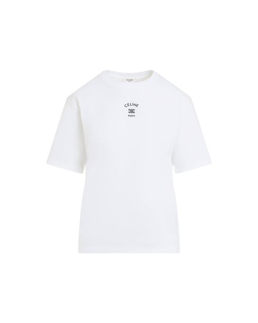 Céline White Loose T Shirt