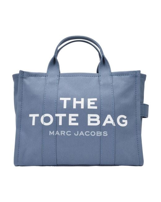 Marc Jacobs Blue Medium Traveler Tote Bag Shadow Cotton Totes-Shopping-Bags
