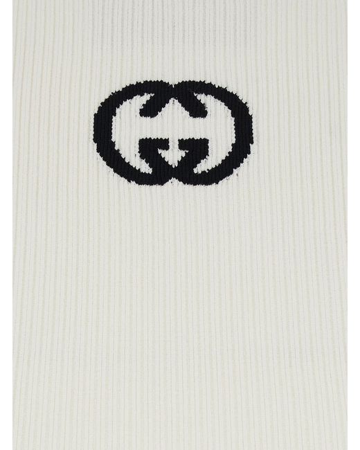 Gucci Gray Sleeveless Top Viscose Blend Tops