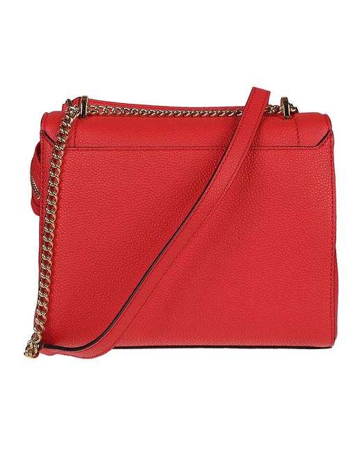 Lancel Red Ninon Medium Flap Bag