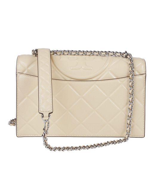 Tory Burch Natural Fleming Shoulder Bag
