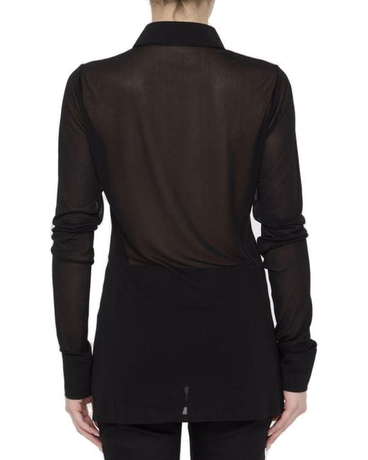 Saint Laurent Black Viscose Shirt