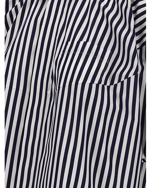 Sacai Blue Striped Poplin Shirt