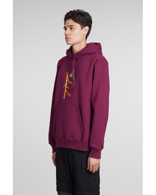 The North Face Sweatshirt In Bordeaux Cotton in Red for Men | Lyst