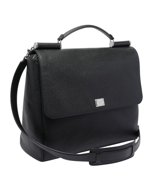 Dolce & Gabbana Black Bags Calf Leather for men