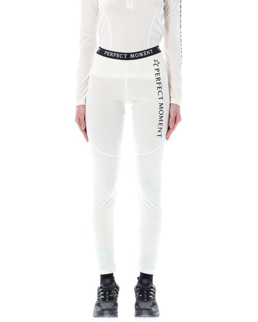 Perfect Moment White Thermal Leggings