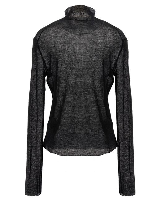 Jil Sander Black Semi-sheer Sweater Sweater, Cardigans
