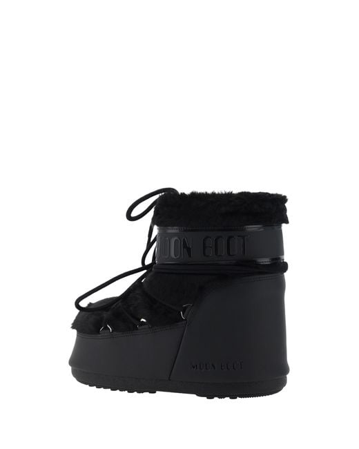 Moon Boot Blue Icon Low Faux Fur Boots Polyamide