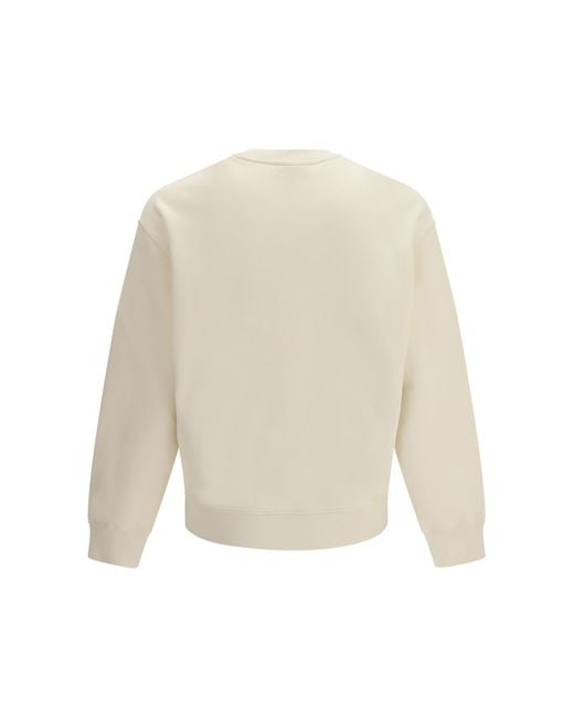 Maison Kitsuné White Paris Comfort Sweatshirt Cotton Fleece Sweatshirts for men